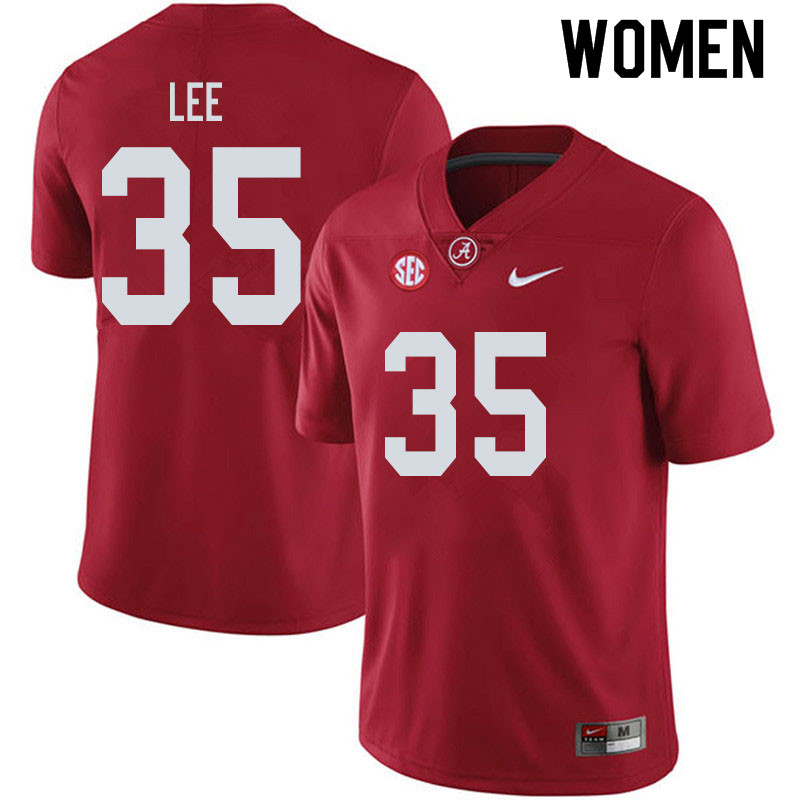 Alabama Crimson Tide Women's Shane Lee #35 Crimson NCAA Nike Authentic Stitched 2019 College Football Jersey NO16P56ED